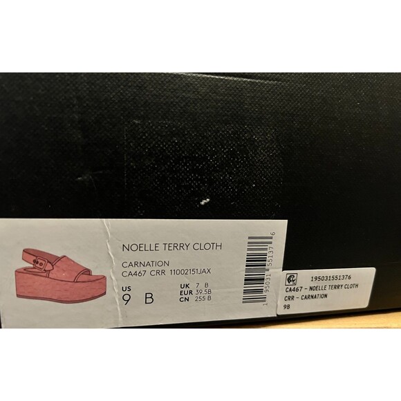 COACH Women's 9 B Noelle Terry Cloth Pink Platform Sandals Shoes Pool Chunky Y2K - Picture 12 of 12